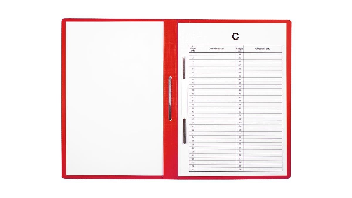 SUSPENSION FILE FOR PERSONAL FILES A4 PVC RED PACK. 10 BIURFOL ST-23-01 BIURFOL